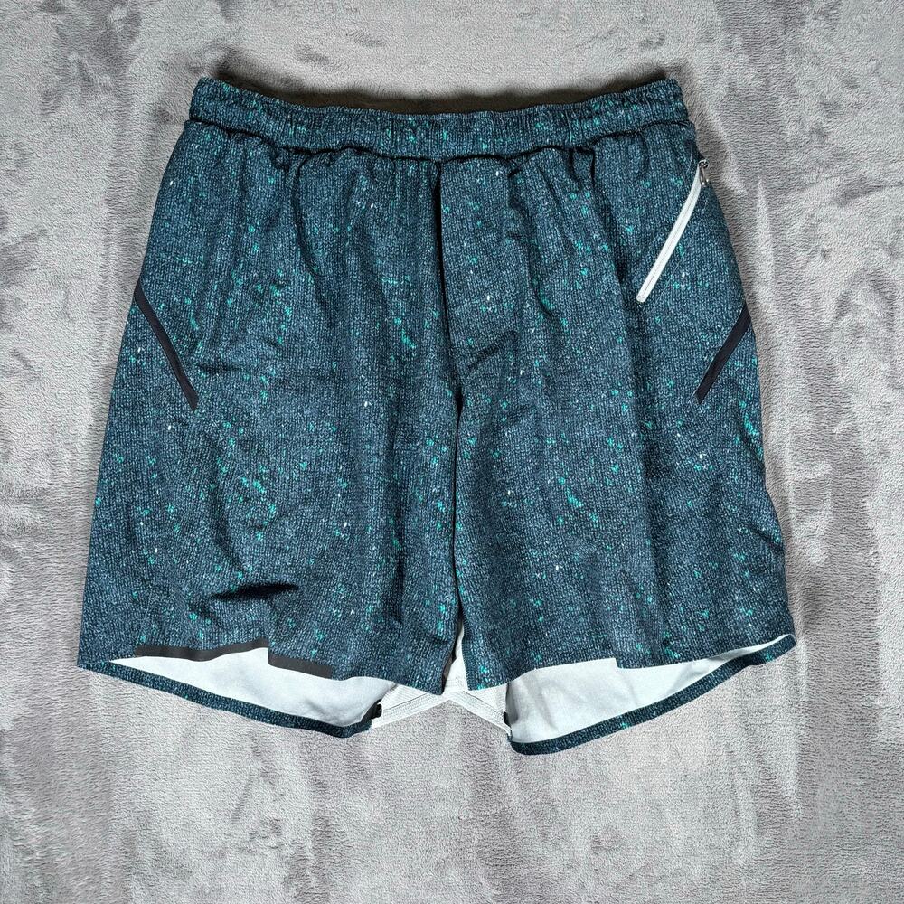 Lululemon Men’s Matrix Pace Breaker Shorts Lined Teal Black Size L